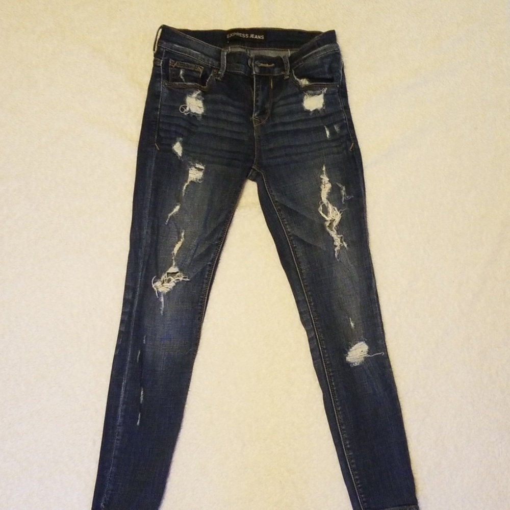 EXPRESS Distressed Jegging Jeans 2 *Short